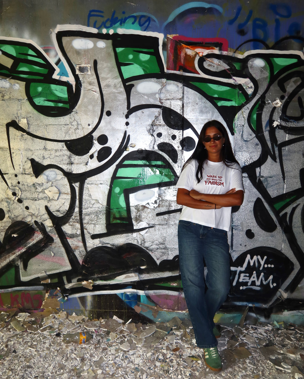 WAKE UP & SMELL THE FACISM Women's Tee