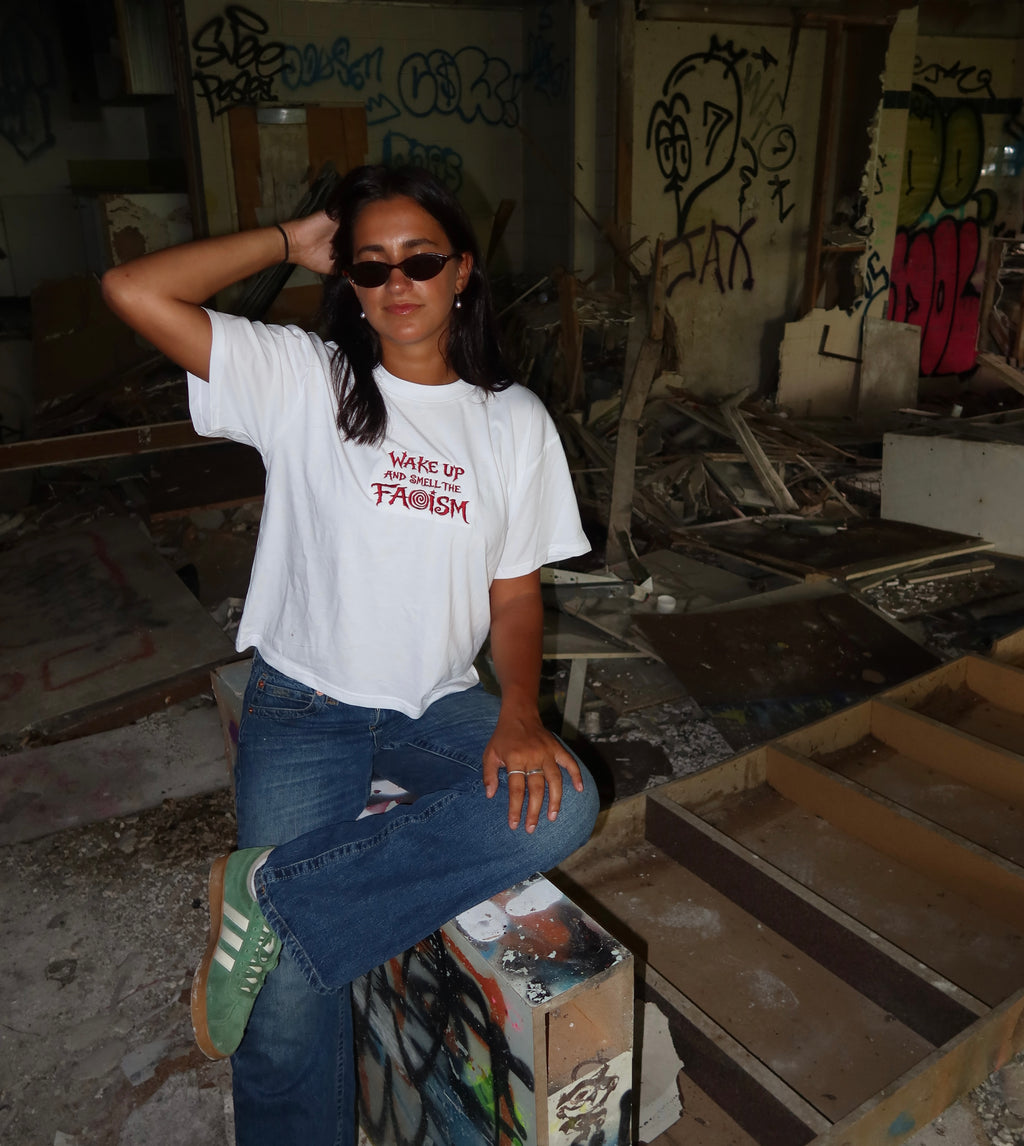 WAKE UP & SMELL THE FACISM Women's Tee